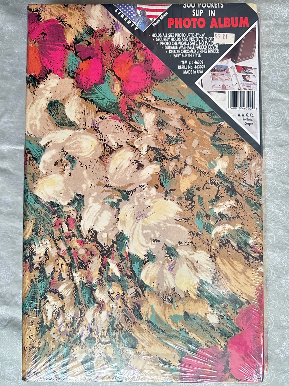 Liberty Floral Slip-In Binder 300 Photo Album NOS